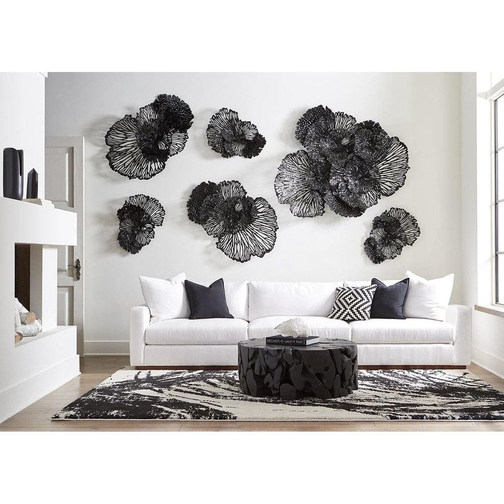 Additional view of Azure Coffee Table in charcoal black and near-black, featuring solid low coffee-table platform.