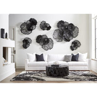 Additional view of Azure Coffee Table in charcoal black and near-black, featuring solid low coffee-table platform.
