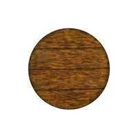 Additional view of Casual Accents Bistro Round Centre Table in warm medium brown and black, featuring a round pedestal base.
