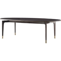 Alternate view of Vendome Dining Table in dark brown and espresso.