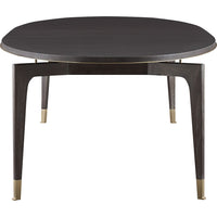 Additional view of Vendome Dining Table in dark brown and espresso.
