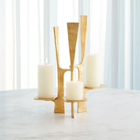Triune Candleholder - Gold Leaf
