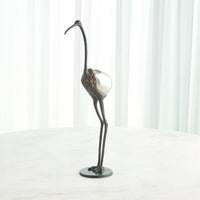 Additional view of Precious Egg Sculpture-Nickel in dark bronze and nickel silver.