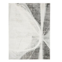 Refraction Rug, shown in ivory and off-white with wool or wool-blend pile and textile fiber.