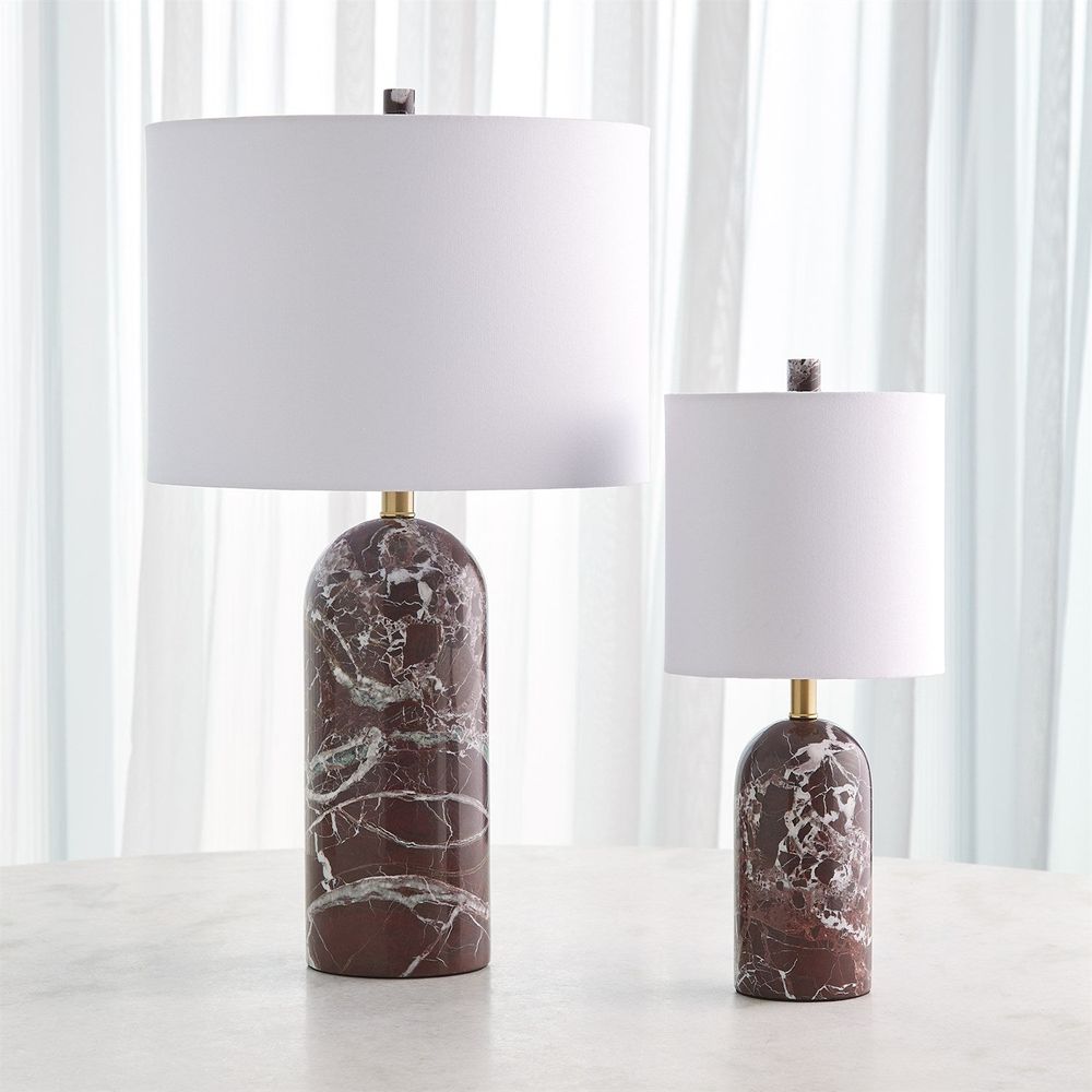 Callanish Marble Lamp-Maroon-Lg