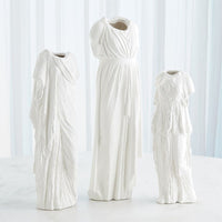 Greco Vase-Matte White-Lg