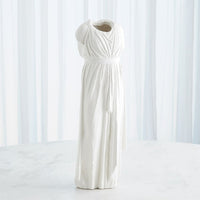 Greco Vase-Matte White-Lg