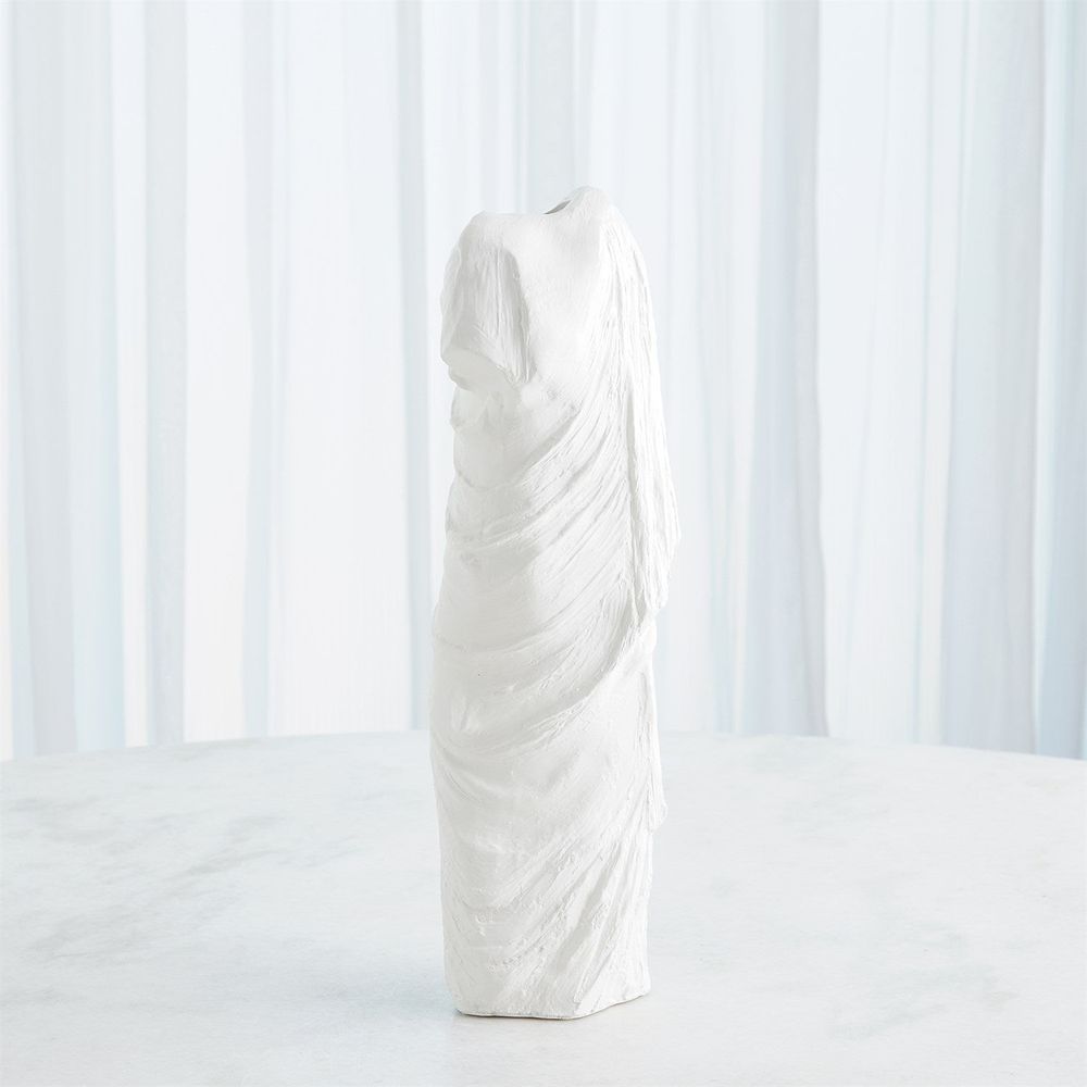 Greco Vase-Matte White-Lg