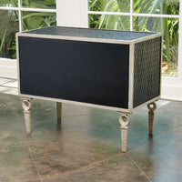 Additional view of Artisan Chest in black and silver-gray, featuring two full-extension drawers.