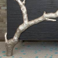 Additional view of Branch Sideboard in black and silver, featuring three-door cabinet storage.