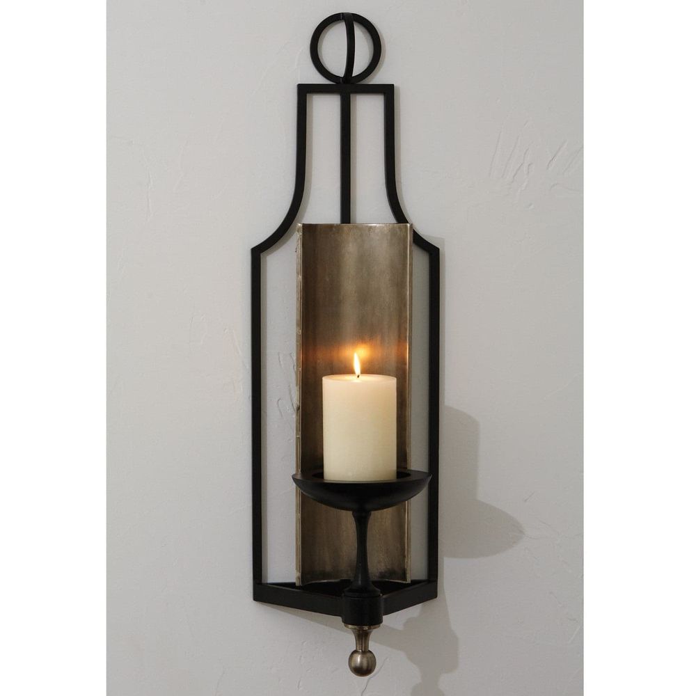 Classic Wall Sconce, shown in black and silver with metal, iron, and wall-mounting hardware.