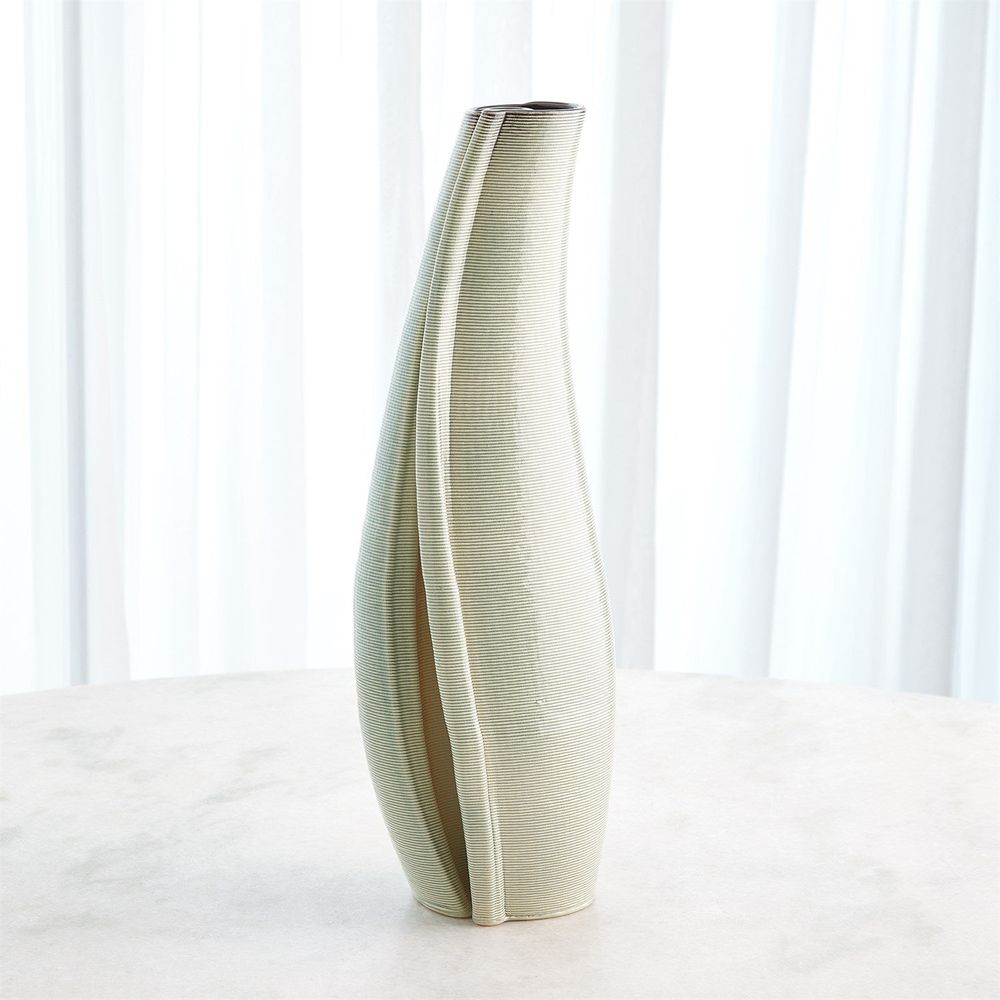 Rift Vase-Washed Green-Lg