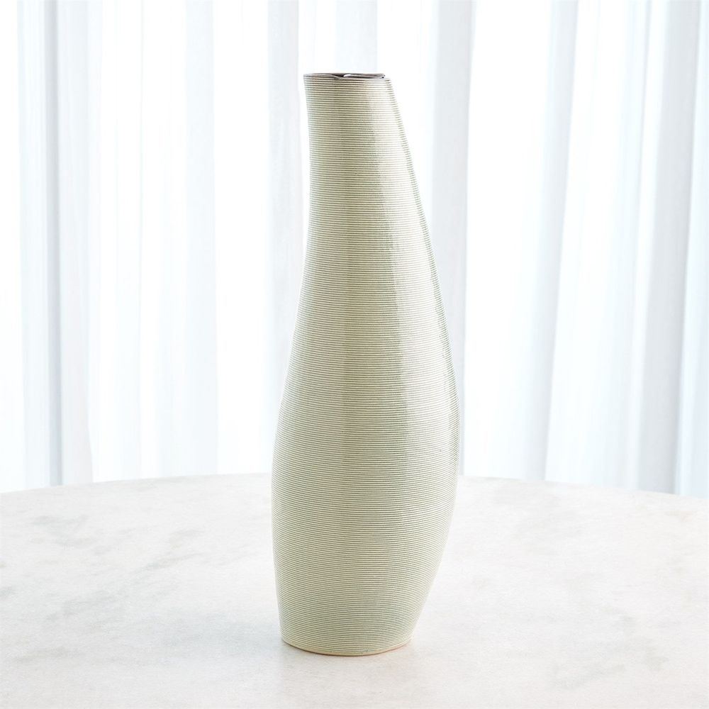 Rift Vase-Washed Green-Lg