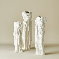 Greco Vase-Matte White-Lg