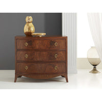 Alternate view of Medium Bowfront Chest in warm mahogany brown and rich chestnut.