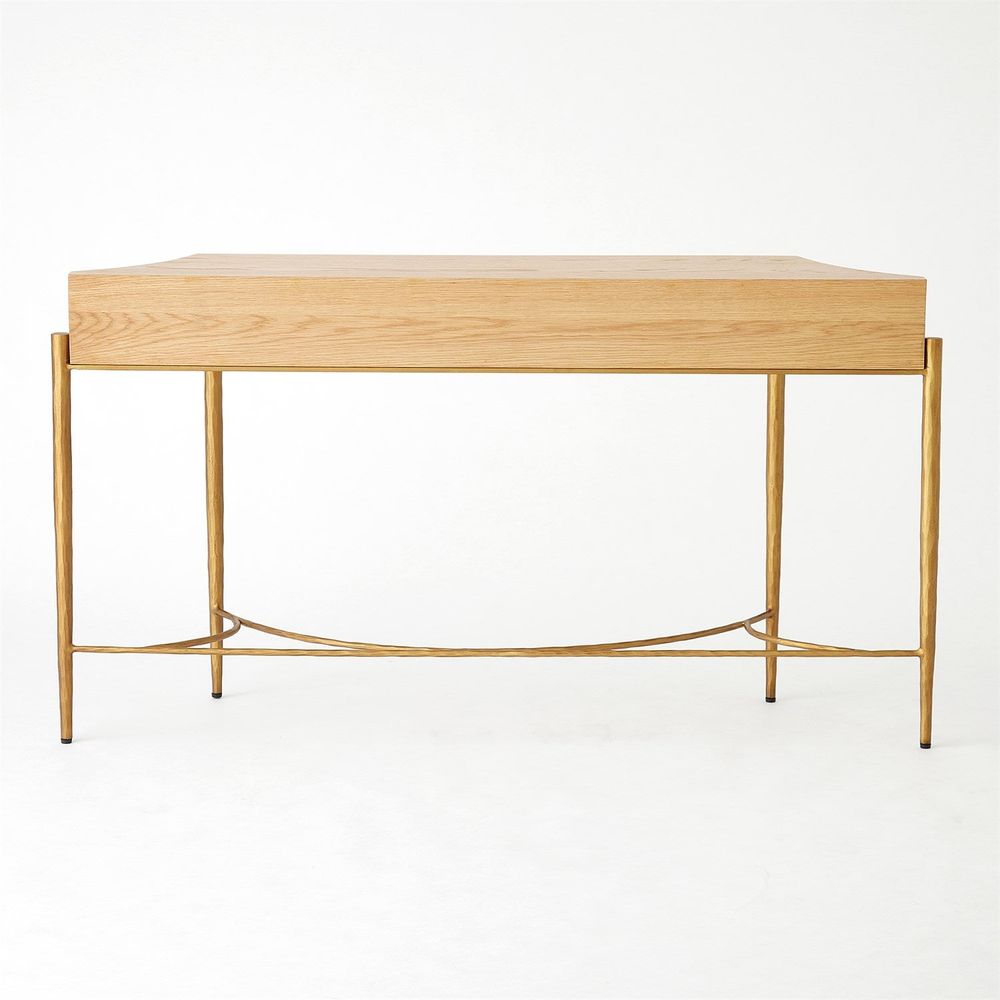 Console Tables Breakfront Console-Natural/Gold