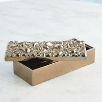 Pebbles Rectangular Box-Bronze