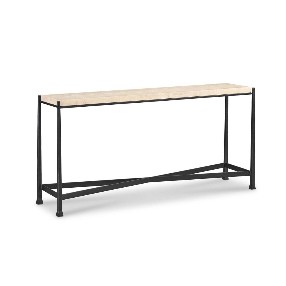 Alternate view of Tovar Console Table in beige and black.