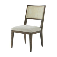 Alternate view of Catalina Dining Side Chair I, featuring matte finish, solid wood, oak, and fixed four-leg base.