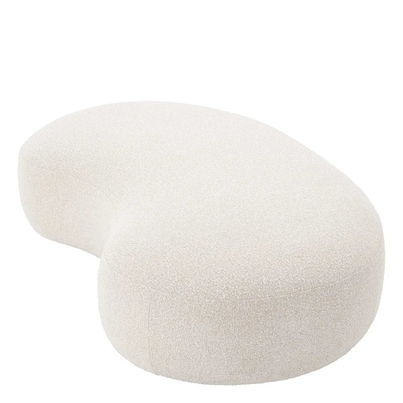 Alternate view of Björn Curved Bench in cream and off-white.