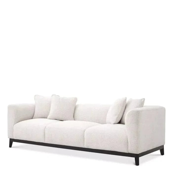 Sofa Corso lyssa off-white, shown in off-white and ivory with textured fabric and cotton-linen blend.