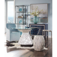 Bello Faceted Drum Table - Creamy White