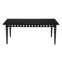Additional view of Pericles Table/Desk, featuring matte finish, wood, and a large flat rectangular work surface.