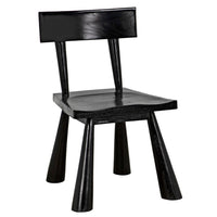 Alternate view of Gilbert Chair, featuring ebonized finish, wood, and armless.