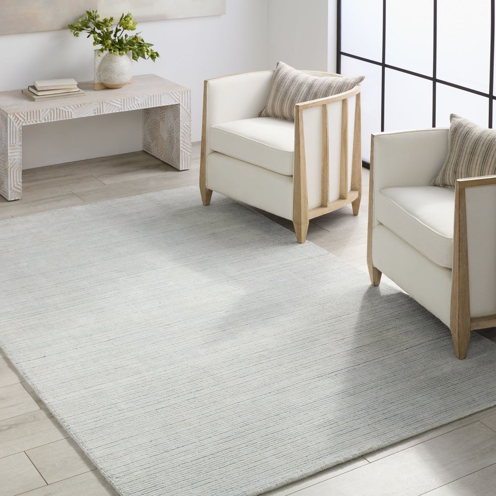 Blaise Handmade Solid Cream/ Gray Area Rug (9'X12')