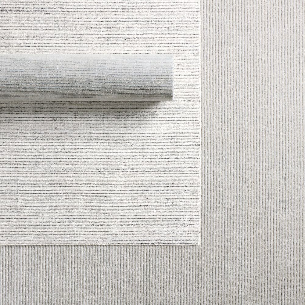 Blaise Handmade Solid Cream/ Gray Area Rug (9'X12')