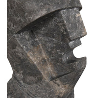 Additional view of Neo in charcoal gray and dark gray, featuring polished finish and freestanding solid bust form.