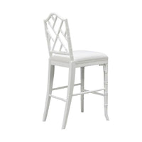 Additional view of Annette in white, featuring lacquer and a counter-height seat.