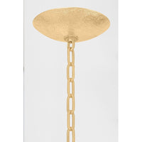 Alternate view of Aveline Chandelier, featuring textured finish, metal, crystal, and a chain-hung ceiling mount.