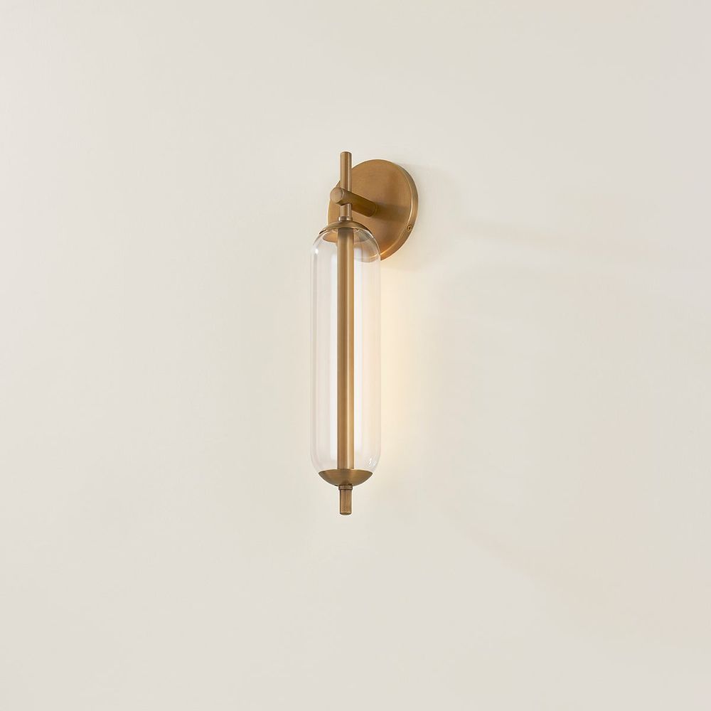 Blaze Exterior Wall Sconce - Patina Brass