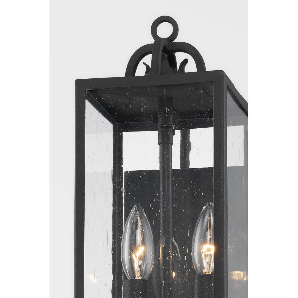 Alternate view of Caiden Wall Sconce in black and clear.