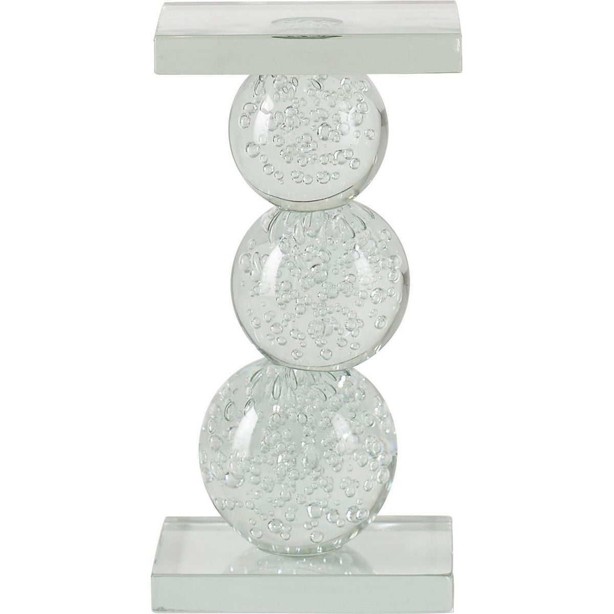 Gianna Spot Table, shown in clear and transparent with glass and a flat rectangular top surface.