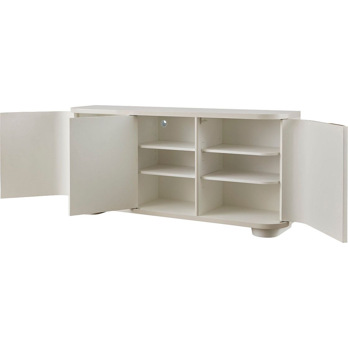 Additional view of Harmony Credenza in ivory and cream.