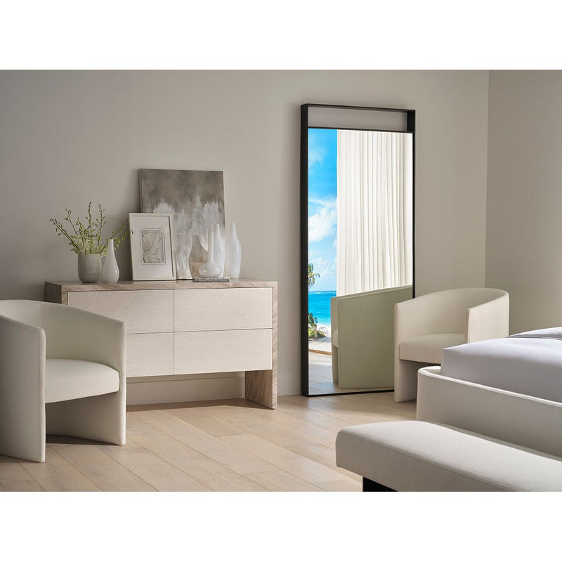 Alternate view of Nautica Floor Mirror in black and clear/silver.