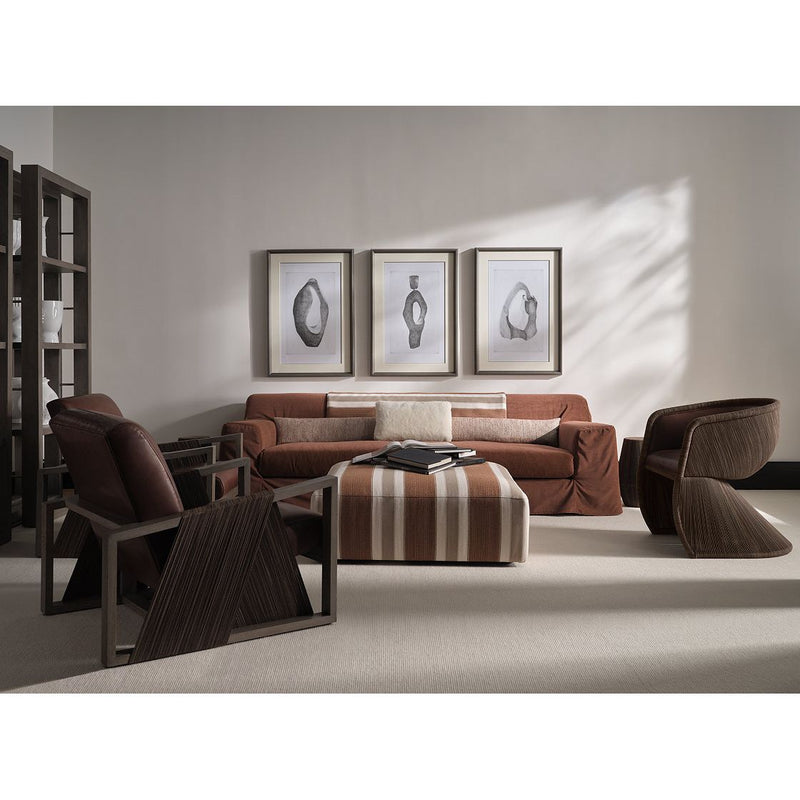 Alternate view of Sydney Etagere, featuring wood and a open etagere frame.