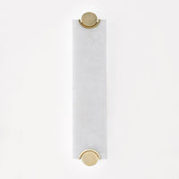 Additional view of Brant in white and brass gold, featuring polished metal finish and wall-mounting hardware.