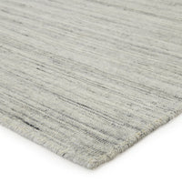 Alternate view of Arden Handmade Solid Gray/ Ivory Area Rug (6'X9') in light gray and ivory.