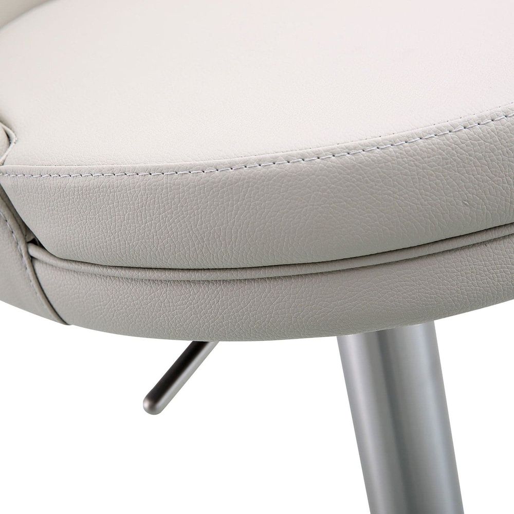 Carter Barstool.-Whiteline Modern Living-WHITELINE-BS1715P-SLV/LGRY-Bar Stools-4-France and Son
