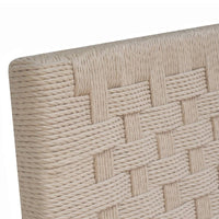 Bar & Counter Stools Burbank - Natural Rope Basketweave Pattern Counter Stool With Antique Brass Stretcher