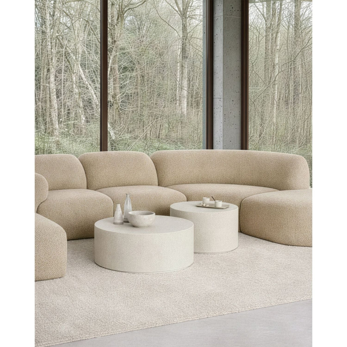 Bulky Modular Sofa Set - 1 Center & 2 End Seats - lifestyle