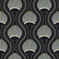 Riviere Wallpaper-Mitchell Black-MITCHB-WCCE6-SB-PM-10-Wall DecorPatterns Stone Blue-Premium Matte Paper-4-France and Son