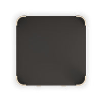 Additional view of Lowell Square Cocktail Table in charcoal brown and espresso.