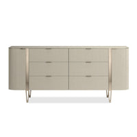 Alternate view of Enamor 78 in warm beige and champagne.