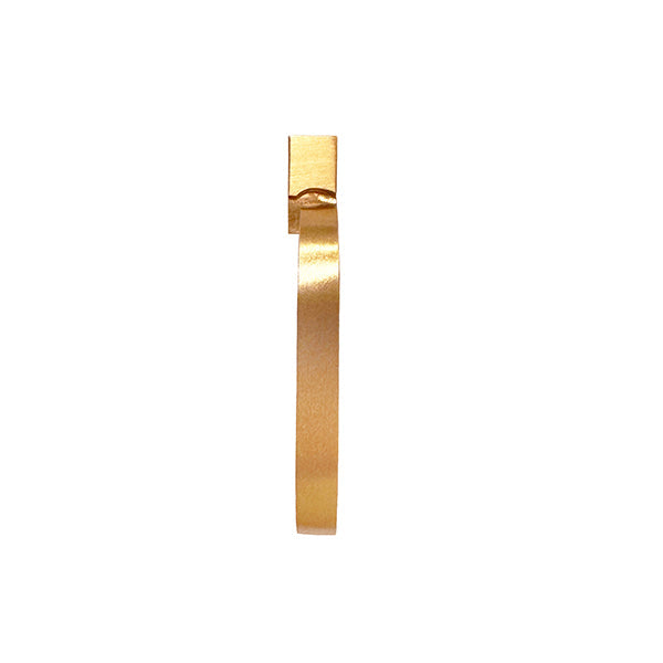 Additional view of Oval Ring Hardware In Satin Brass, featuring brushed finish, brass, metal, and drop ring pull.