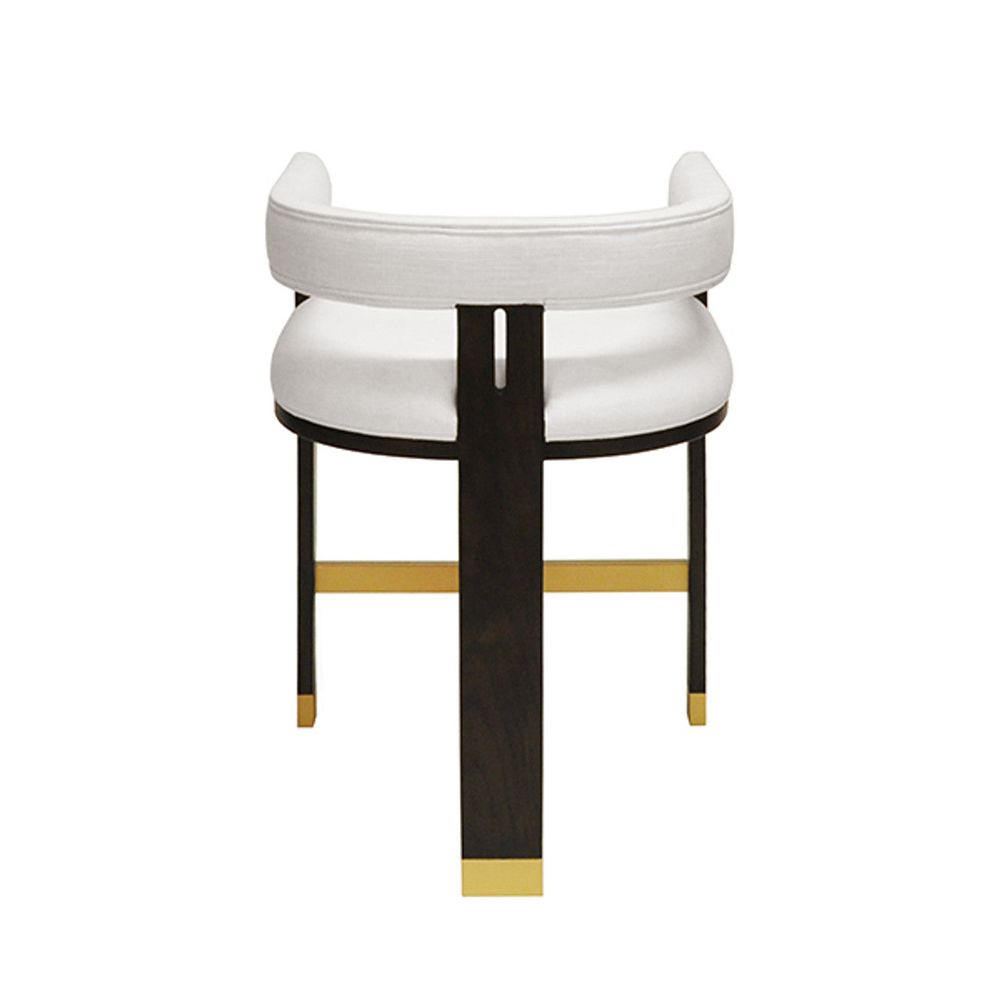 Bar & Counter Stools Cruise Counter Stool in Dark Expresso Oak With White Linen Upholstery