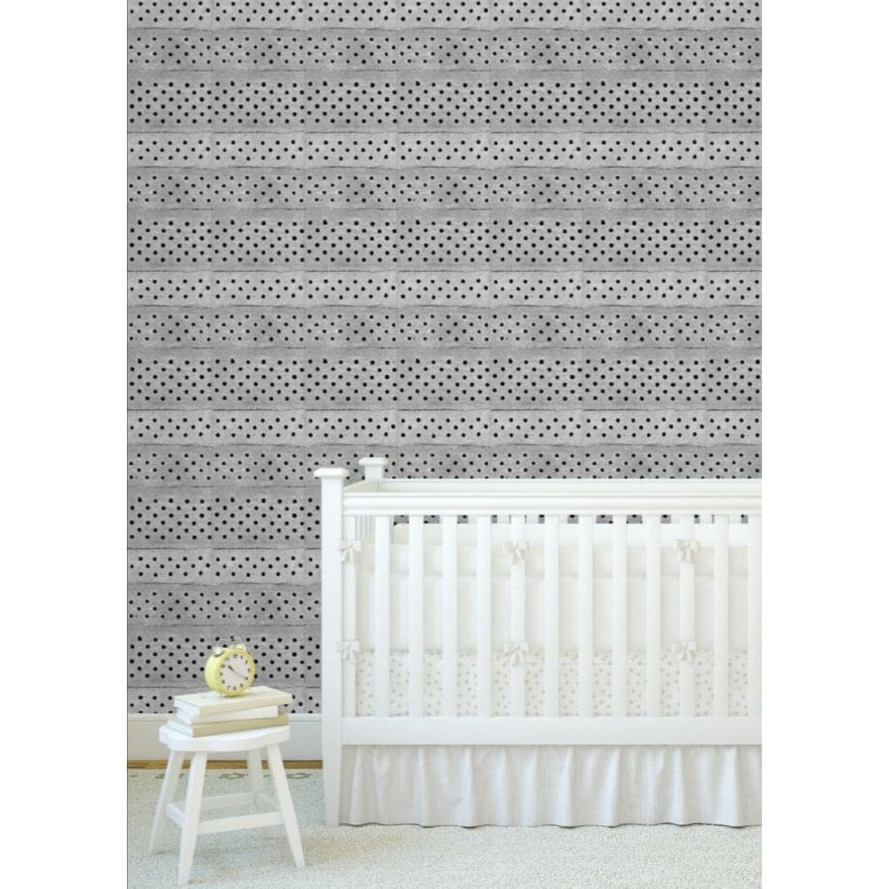 Stitched Wallpaper, shown in light gray and soft beige with paper, nonwoven wallpaper, and wall-covering sheet goods.